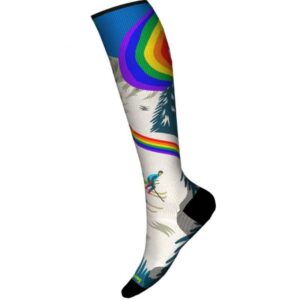 Smartwool Ski Zero Cushion Rainbow Trails Print Otc Socks B02619 Hafjell Sport 1