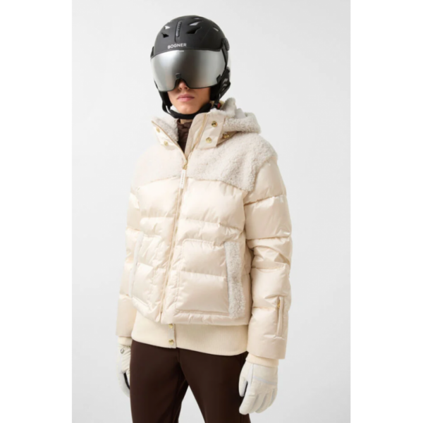 Bogner Dia Down ski jacket in Off-white 3167 Hafjell Sport 1