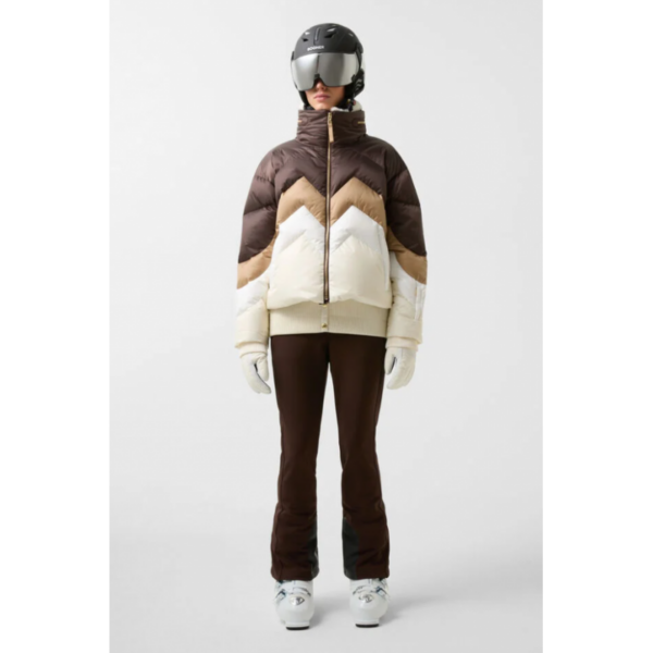 Bogner Vanja Down ski jacket in Dark brown-Off-white 3151 Hafjell Sport 3