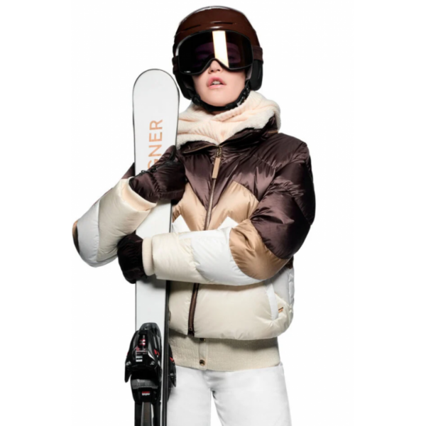 Bogner Vanja Down ski jacket in Dark brown-Off-white 3151 Hafjell Sport 8