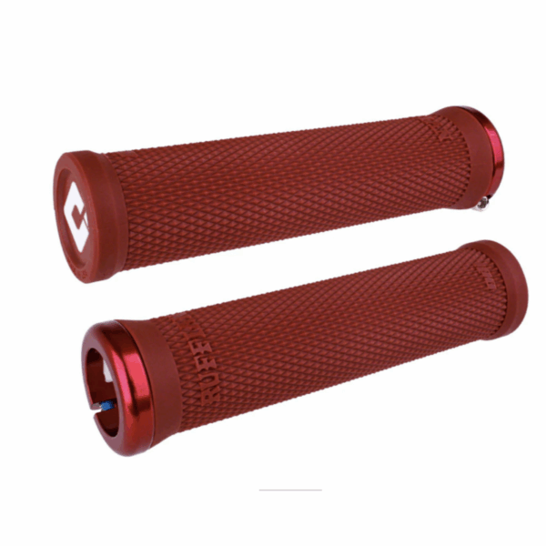 ODI Ruffian v2.1 Lock-On MTB Grips 135mm Red - white D33RFPR Hafjell Sport 1