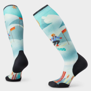 Smartwool Womens Ski Snow Bunny Print Over The Calf Socks B02167 Hafjell Sport 1